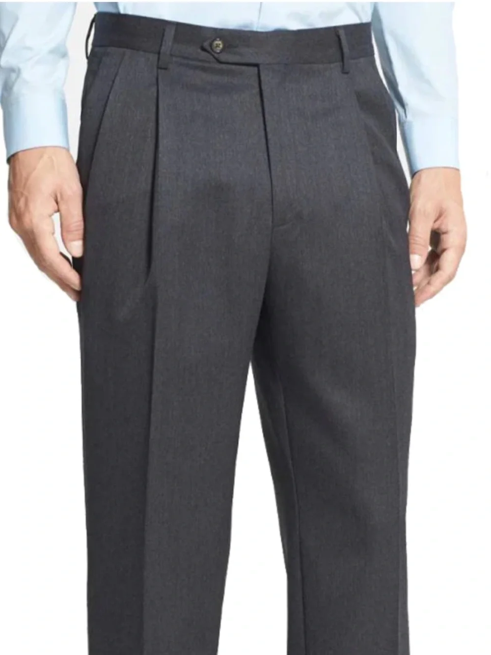 LRL Ralph Lauren Total Comfort Wool Dress Pants Men 38x30 Gray Classic Office